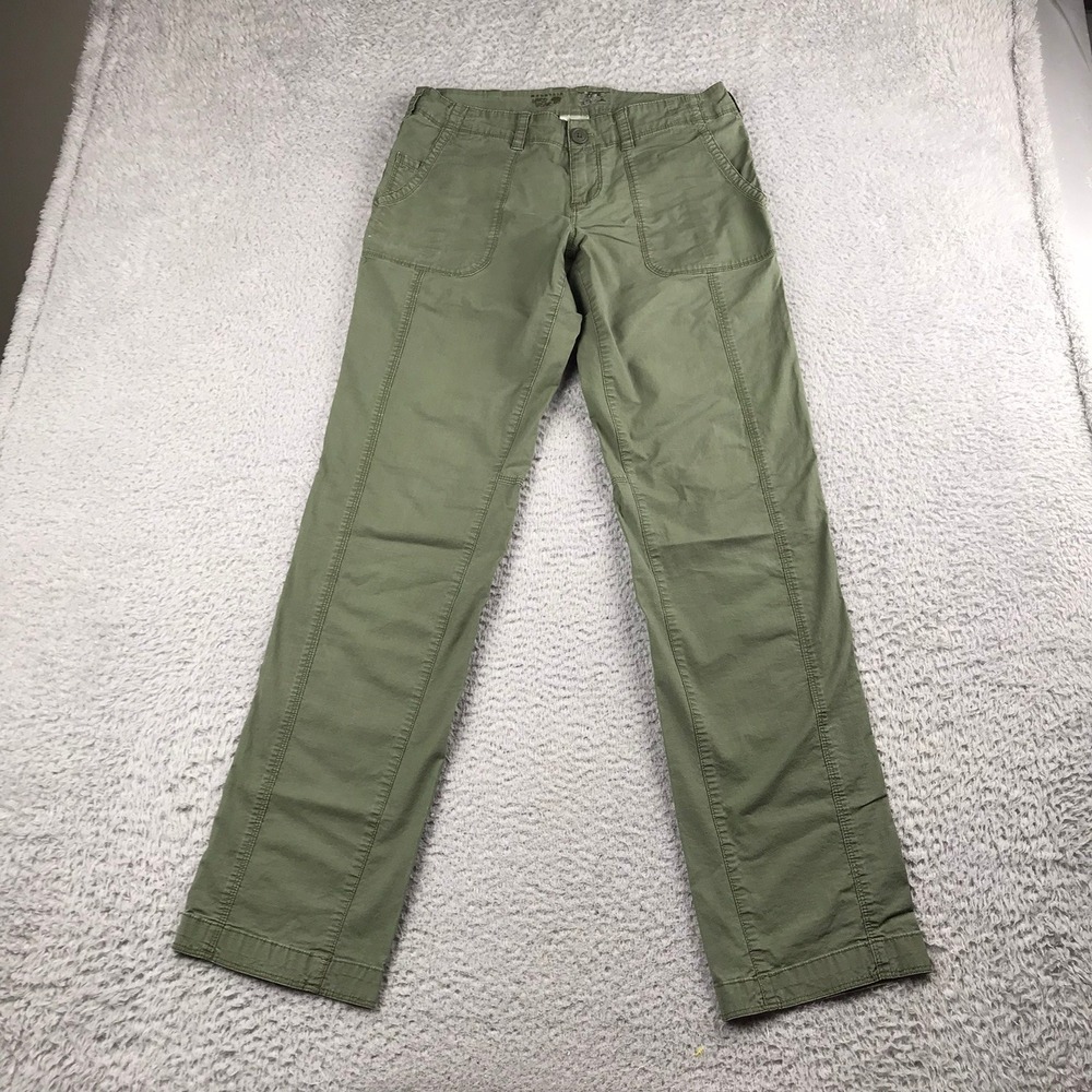 Mountain Hardwear Pants Womens 4 Olive Green Cotton Stretch Hiking Outdoor